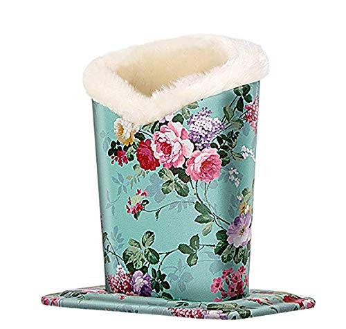 Plush Fluffy Lined Anti-scratch Eyeglasses Holder Protective Glasses Peony