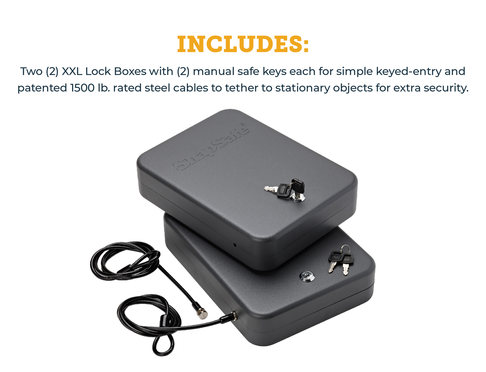 SnapSafe Keyed Alike XX-Large Lock Box (2 Pack)