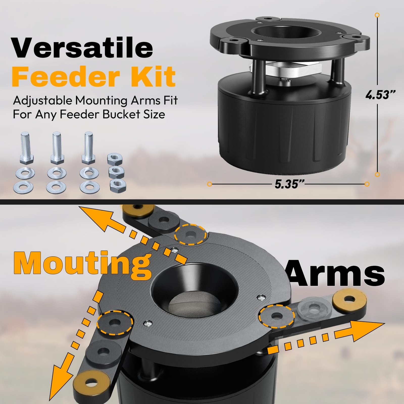 Deer Feeder Kit, 6V Feeder Kit, Feeder Motor Timer Kit, Small-Size Game Feed...