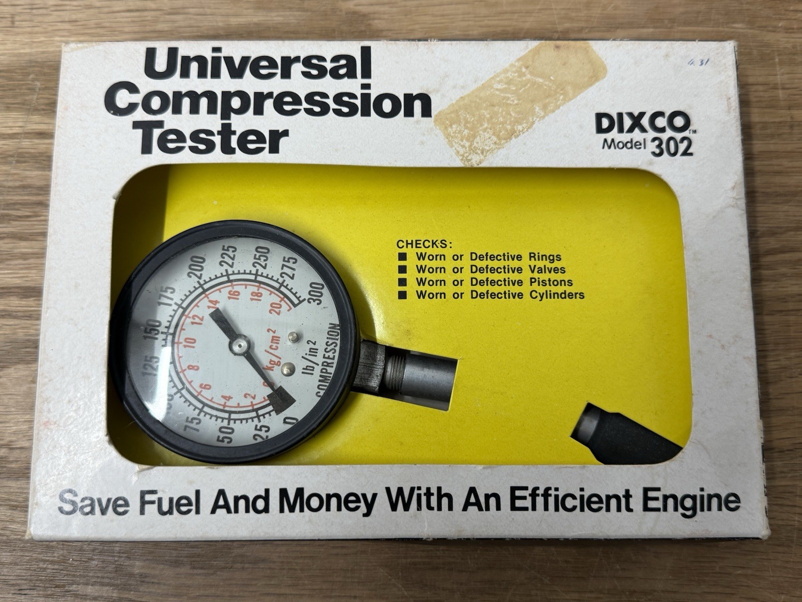 Vintage DIXCO Professional Compression Tester Model 302 Dixco Made in USA w/box