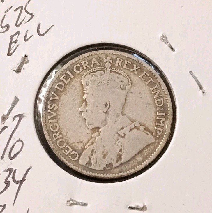 Canada 1919 Silver 25 cents (KM.#24)