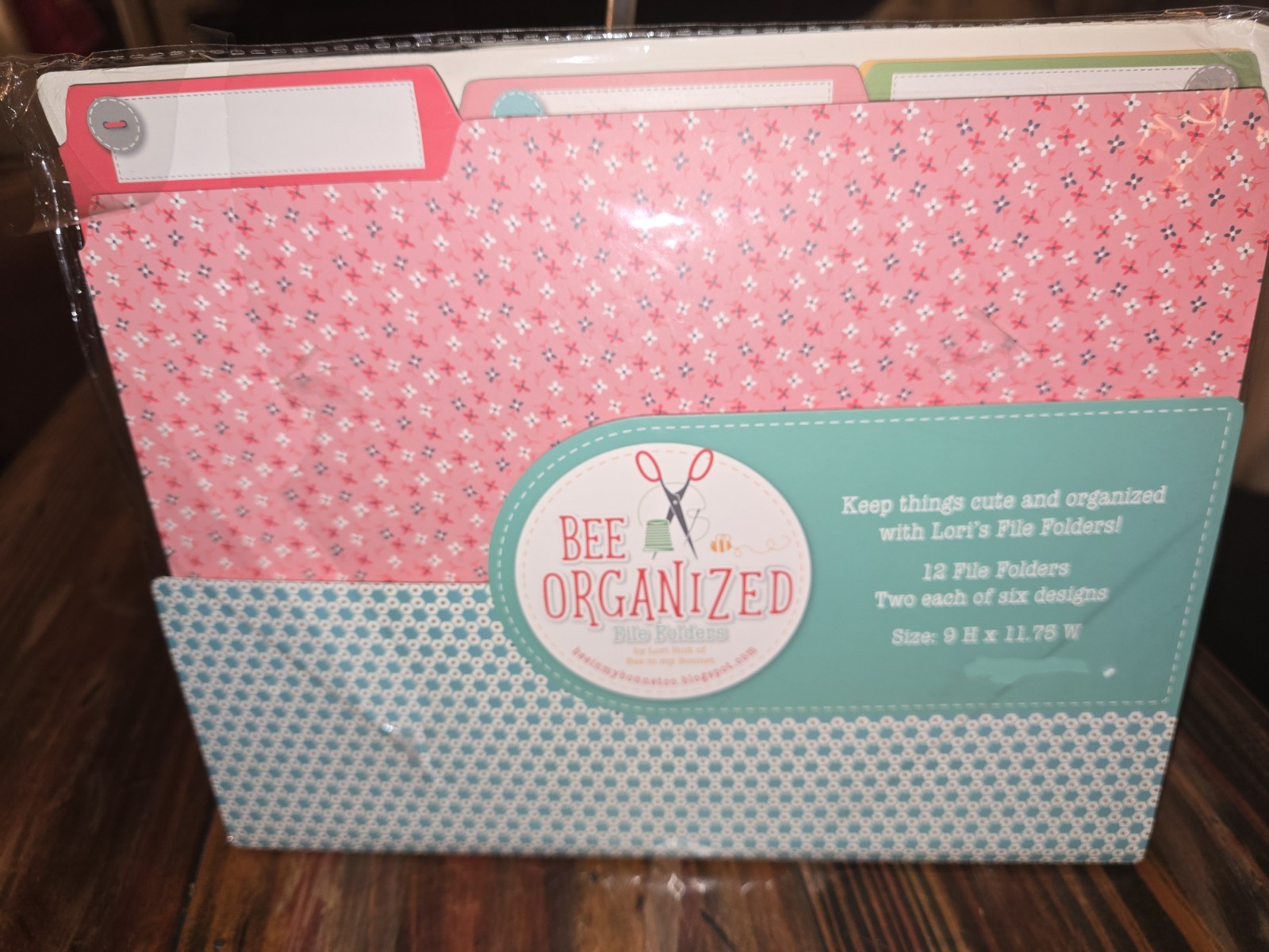Beeinmybonnette Bee Organized 12 File Folders. 9Hx11.75W