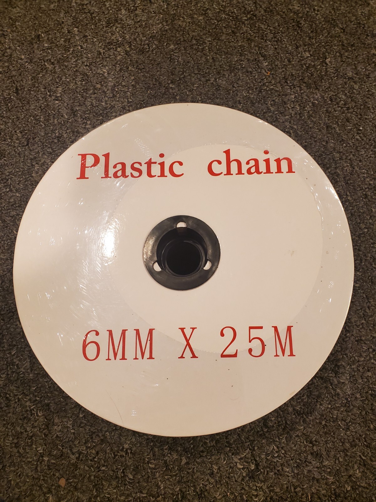 6mmx25m Plastic Chain Links for Traffic Control/Queuing Line (1.5-In, Black)