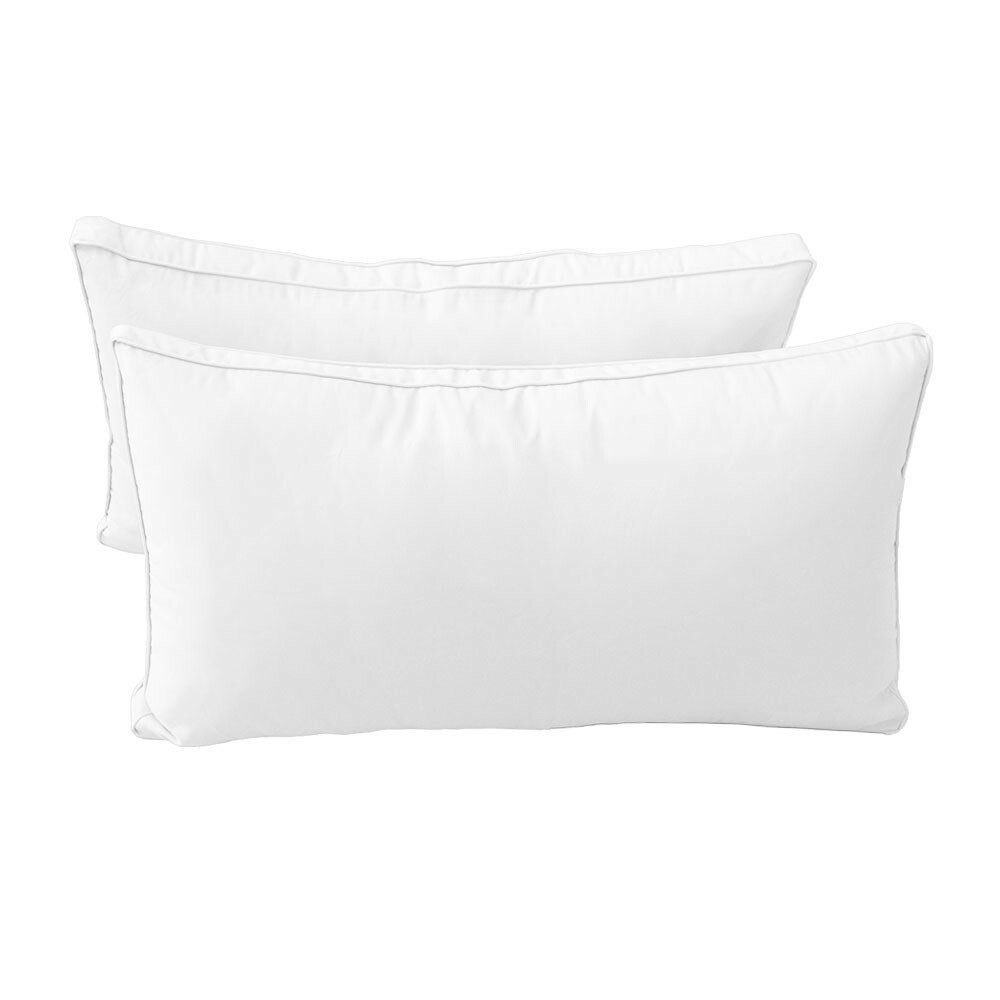 |COVER ONLY| Outdoor Style2 Queen Piped Trim Bolster Back Pillow Slipcover AD106