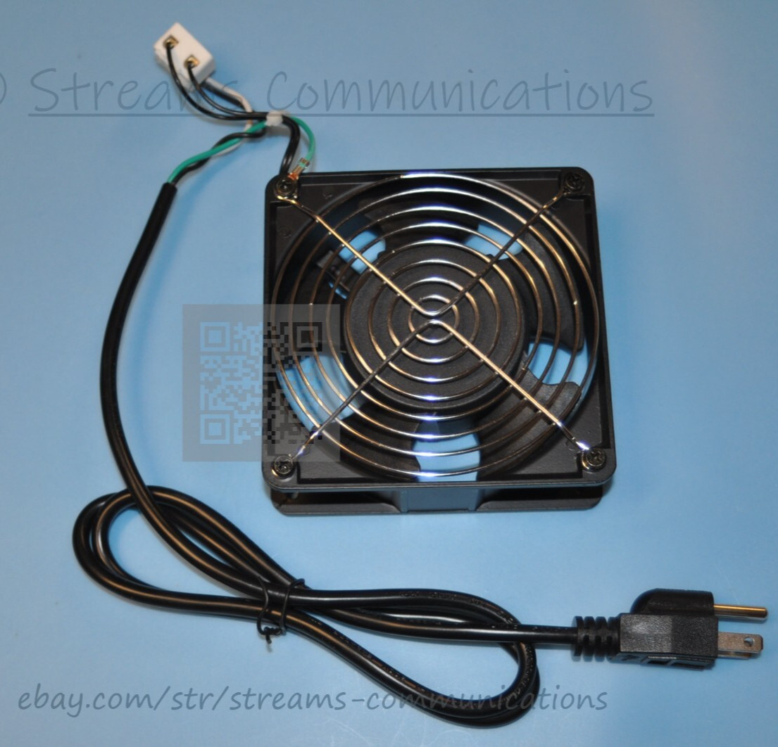 Network Cabinet Rack Enclosure 110V Black Cooling Fan with Power Cable