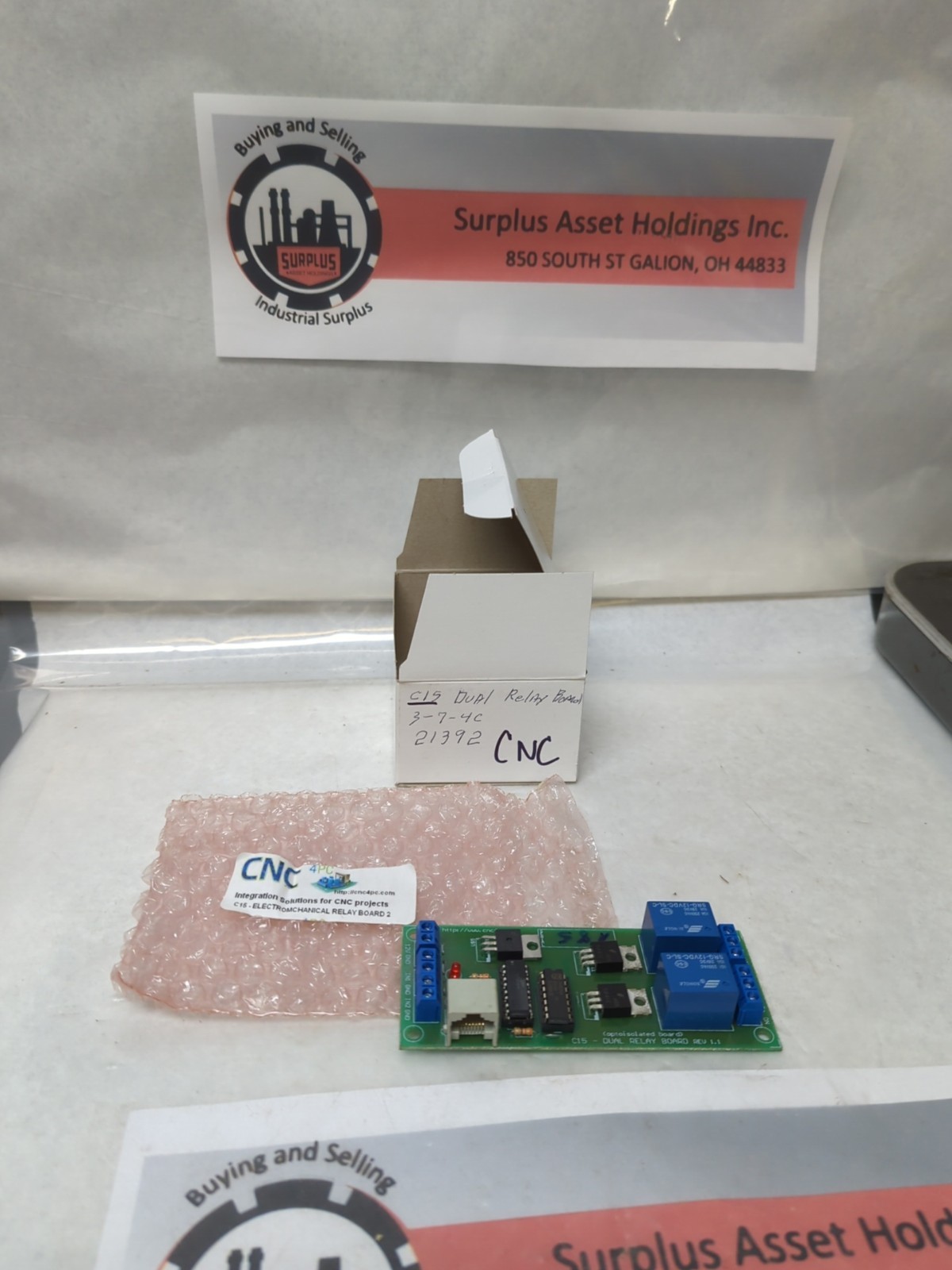 CNC,C15 RELAY BOARD REV 1.1 NOS