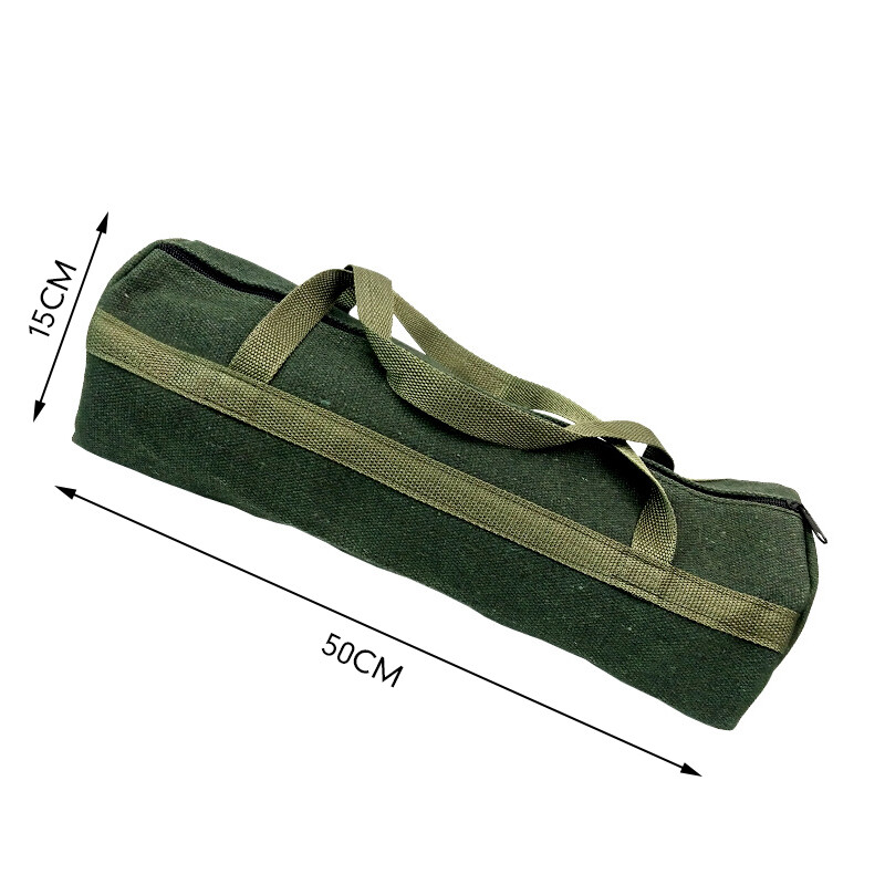 Durable Thick Canvas Pouch Tools Bag Storage Organizer Instrument Case Green