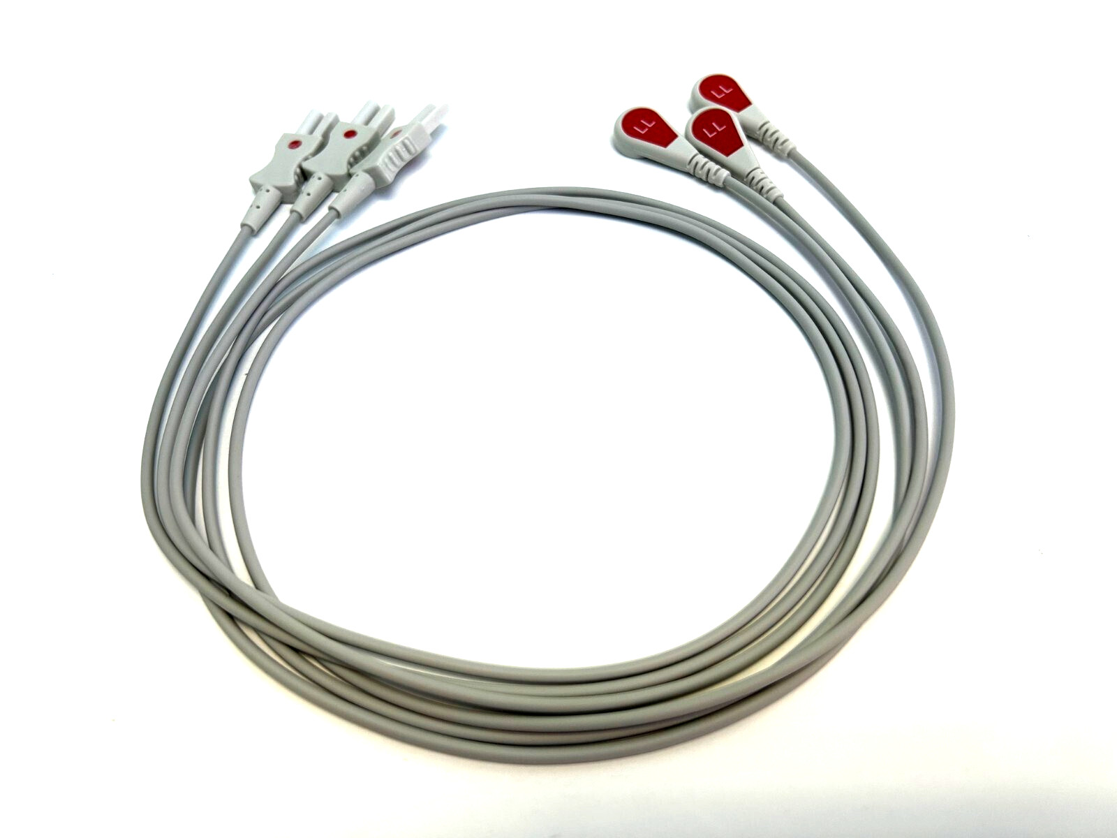 Spacelabs Compatible ECG Leadwire, 012-0498, 3 lead Snap end, 0.9M, Red
