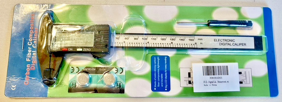 Carbon Fiber Composition Electronic Digital Caliper: NEW, Sealed Factory Package