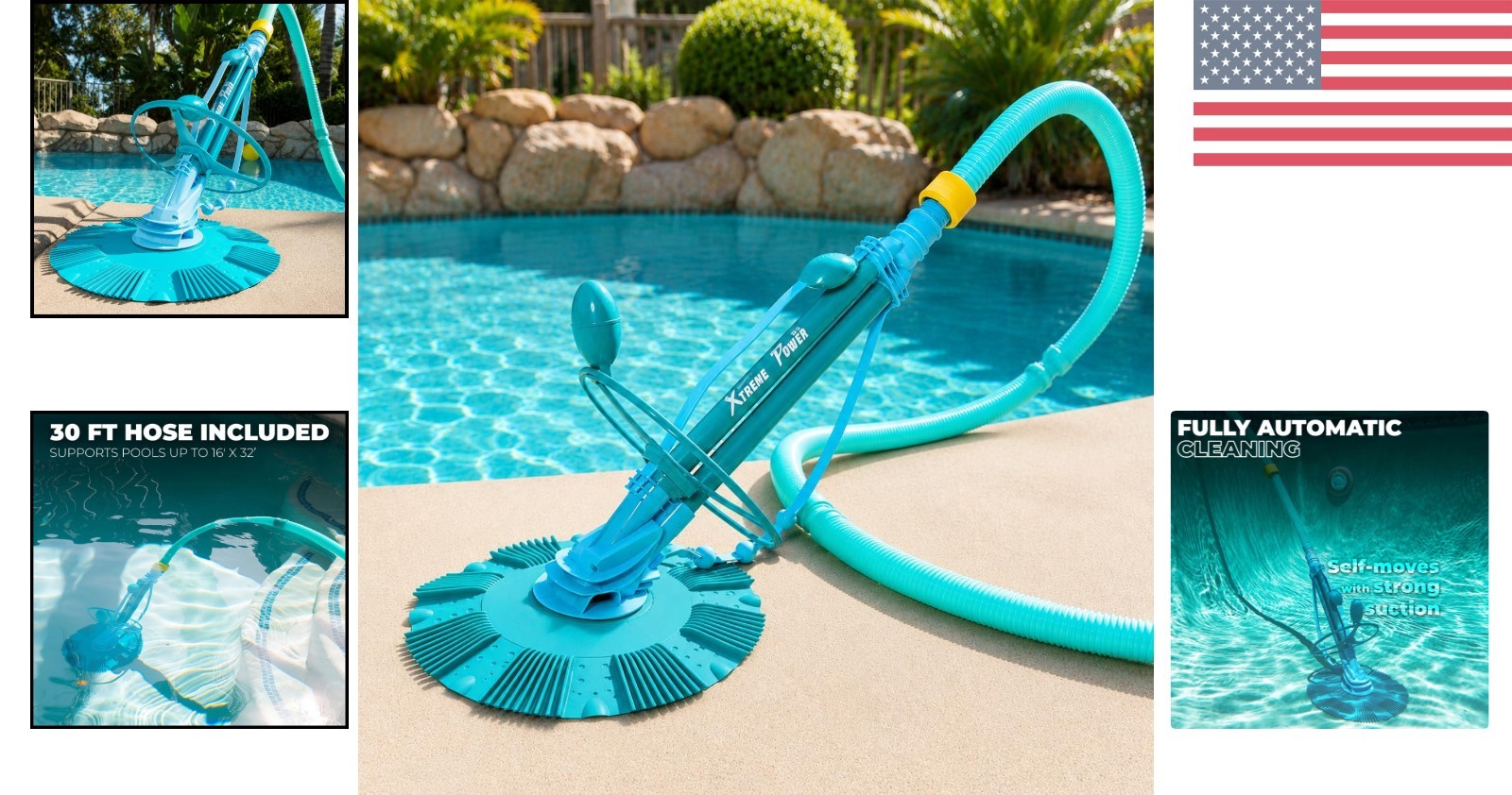 Automatic Suction-Side Pool Vacuum Cleaner, Wall-Climbing for Inground Pools
