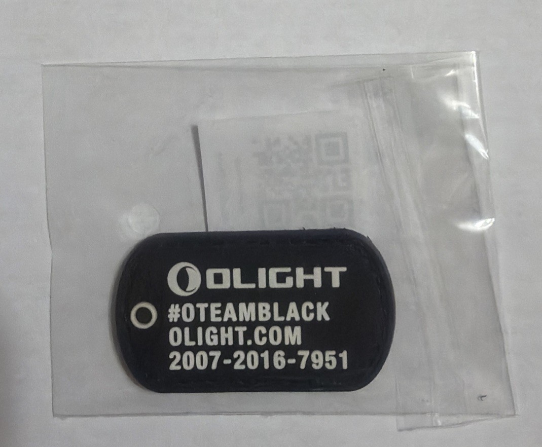 Olight Team Black Patch- Rubber Hook and Loop - Swag - New In Package!