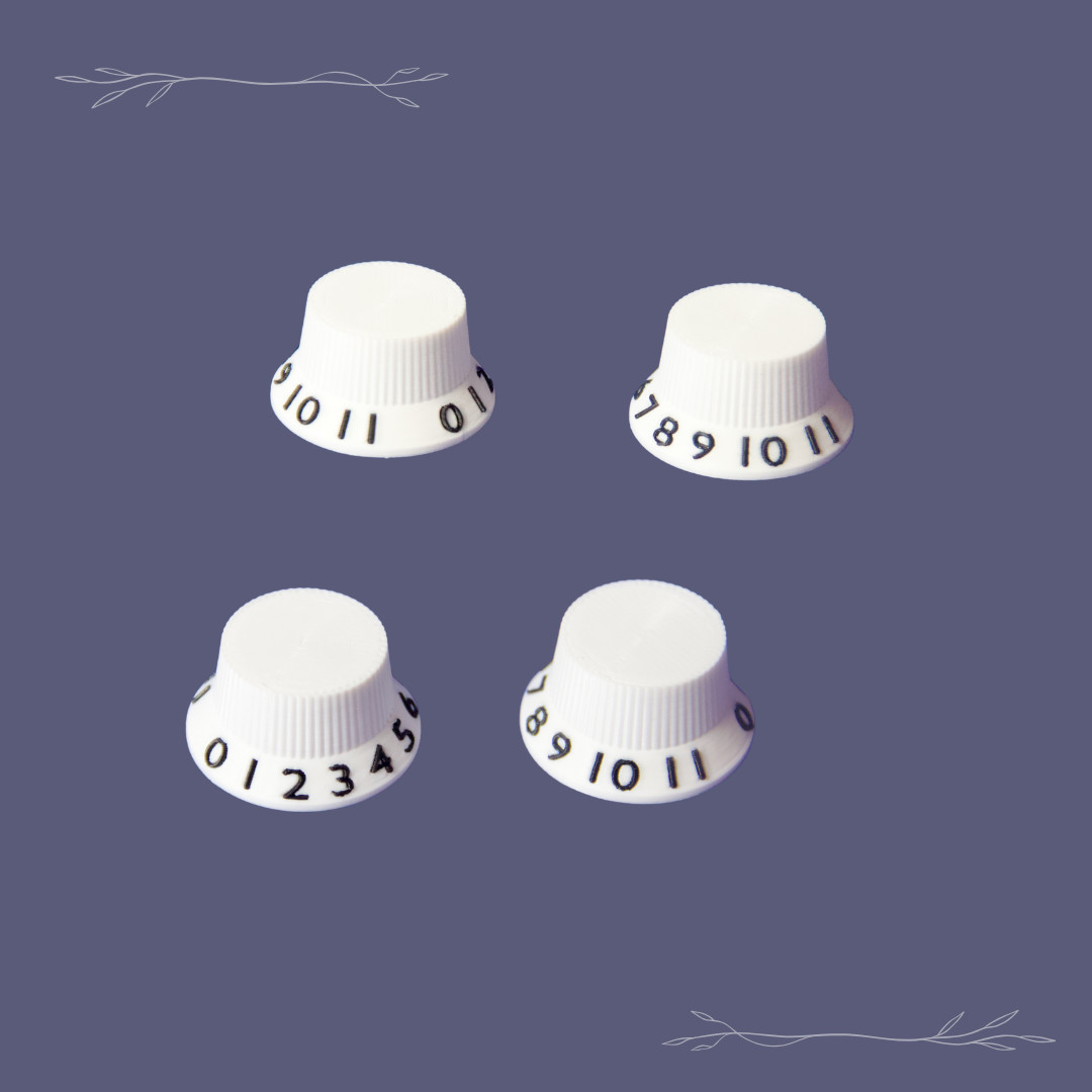 Guitar Knobs Bell Knob 0-11 That Goes To Eleven | Custom Colors | 2 pack