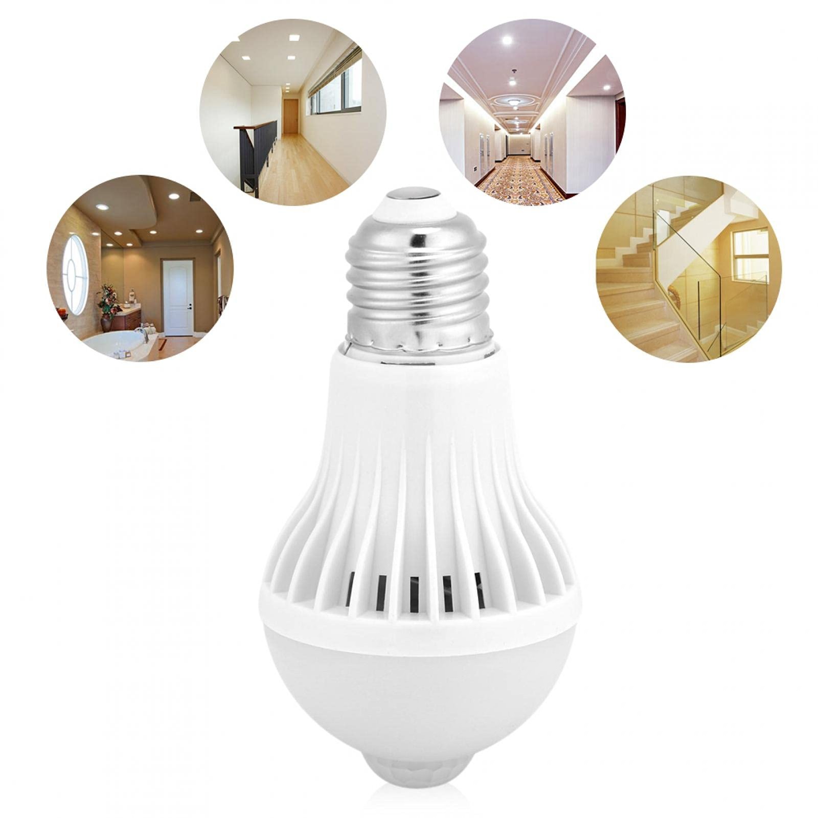 PIR Infrared Motion Sensor Light Bulb, Movement Activated E27 7w