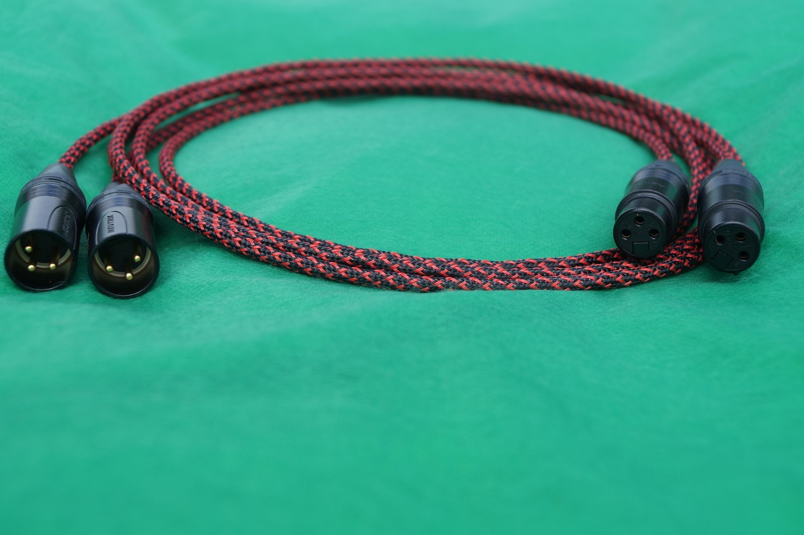 3 FT SILVER PLATED MIL-SPEC MIC BALANCED XLR BRAIDED SLEEVE PAIR CABLE.