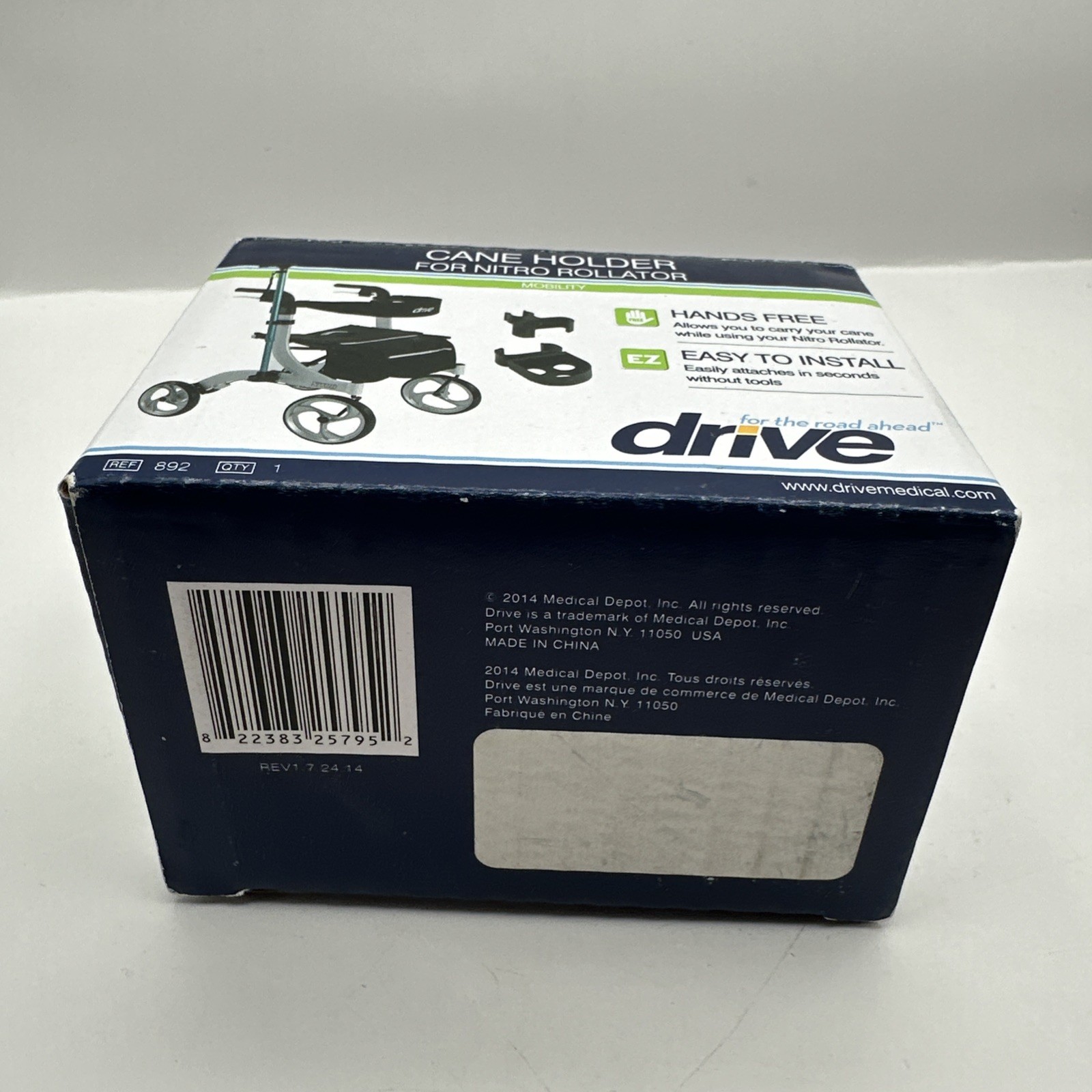 Drive Medical Nitro Rollator Cane Holder Attachment Mobility Walker Accessory