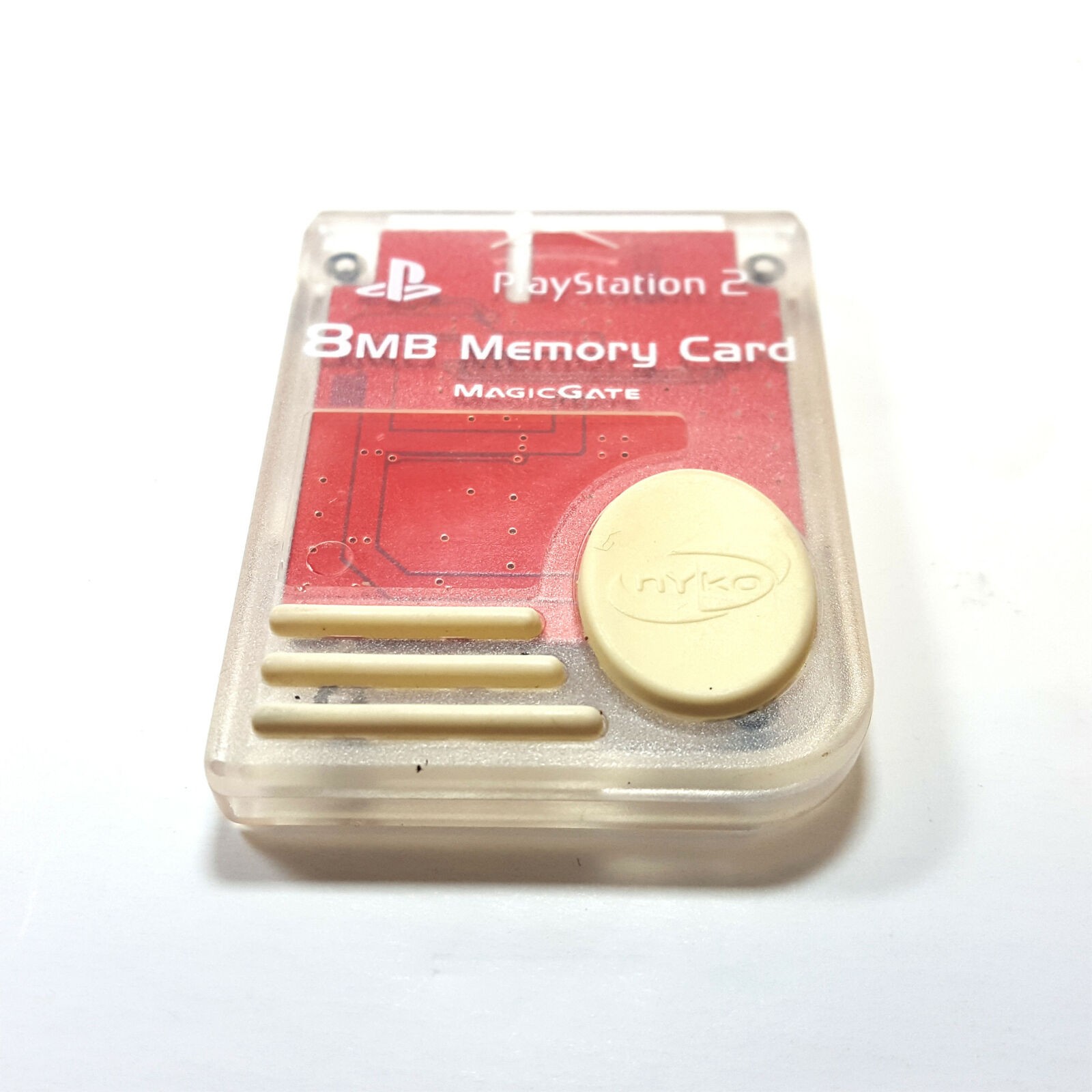 Nyko 8MB Memory card for Sony PlayStation 2 - Clear/Red