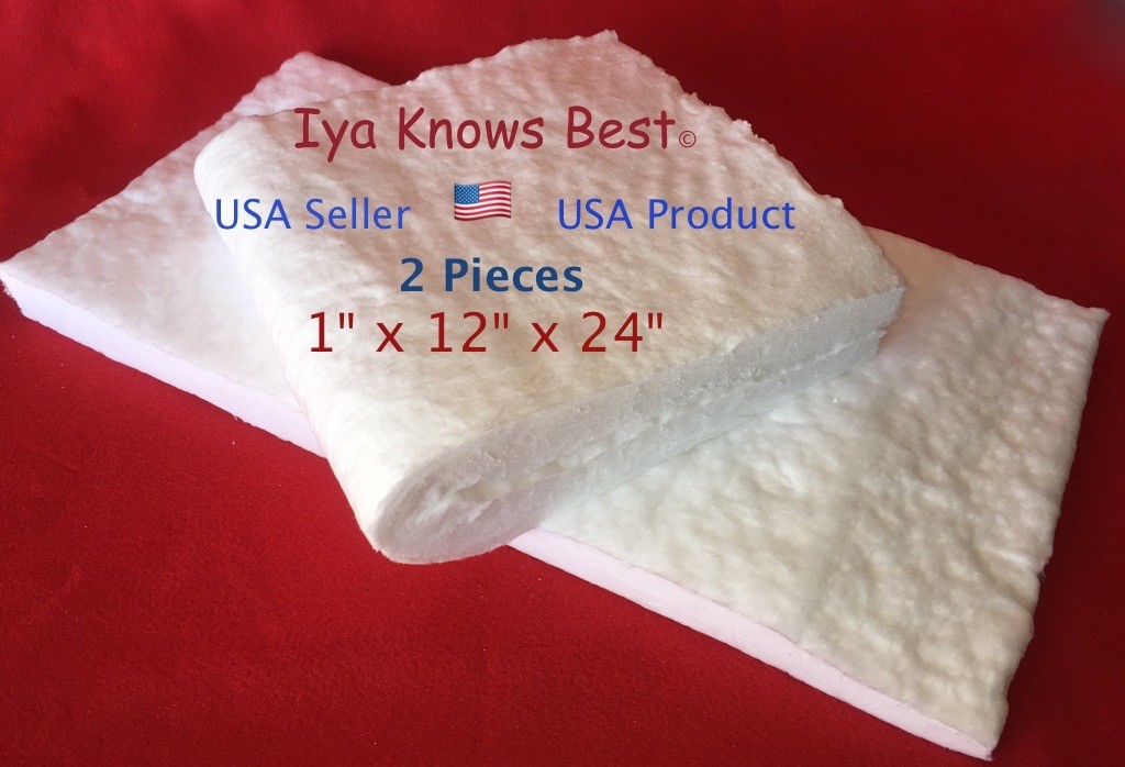 2pcs 1"x12"x24" Ceramic Fiber Blankets 8# up to 3200F Hi Temp Insulation US Made