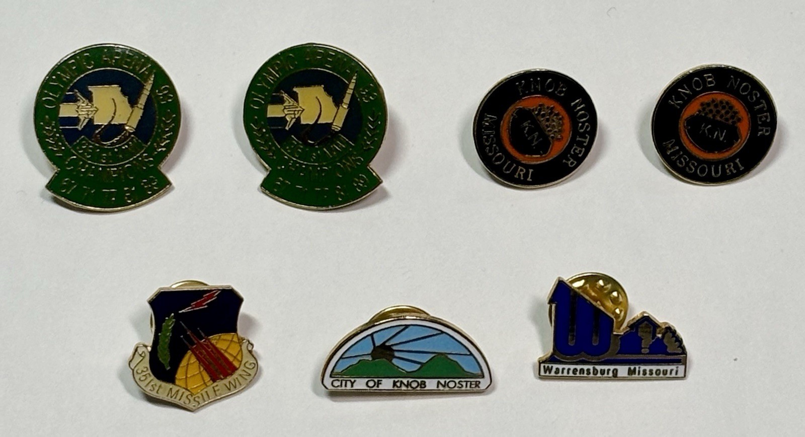Lot of USAF 351st Missile Wing Whiteman AFB Missouri Missileer Pins Knob Noster