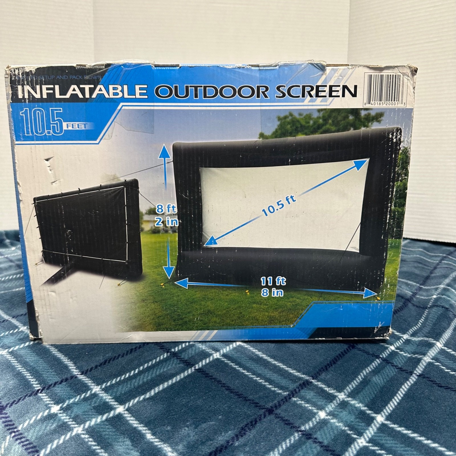 10.5 Ft Inflatable Outdoor Movie Screen - New - Includes Blower & Storage Bag 🔥