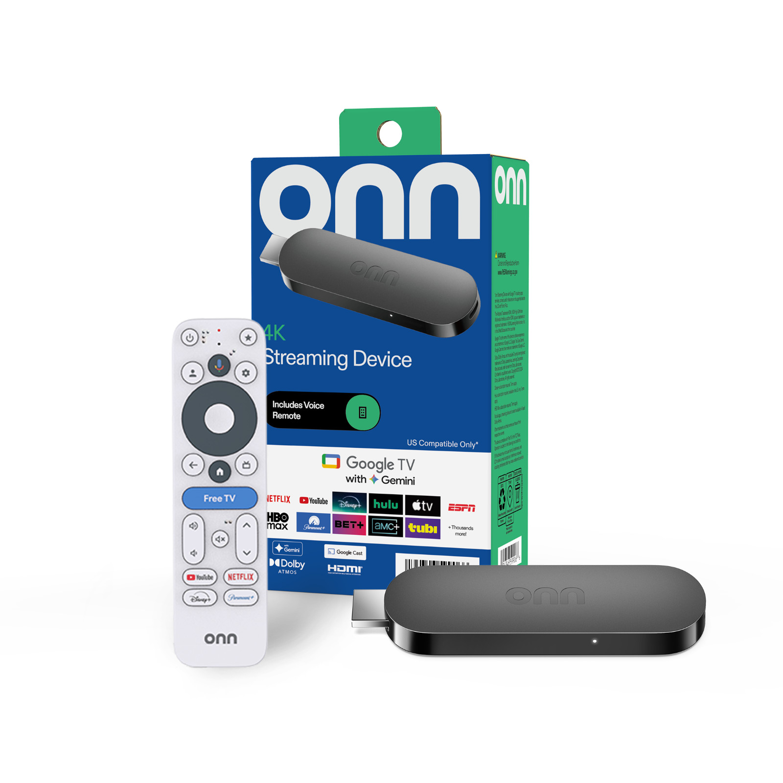 onn 4K Streaming Device, Google TV with Gemini (NEW 2026 Model)