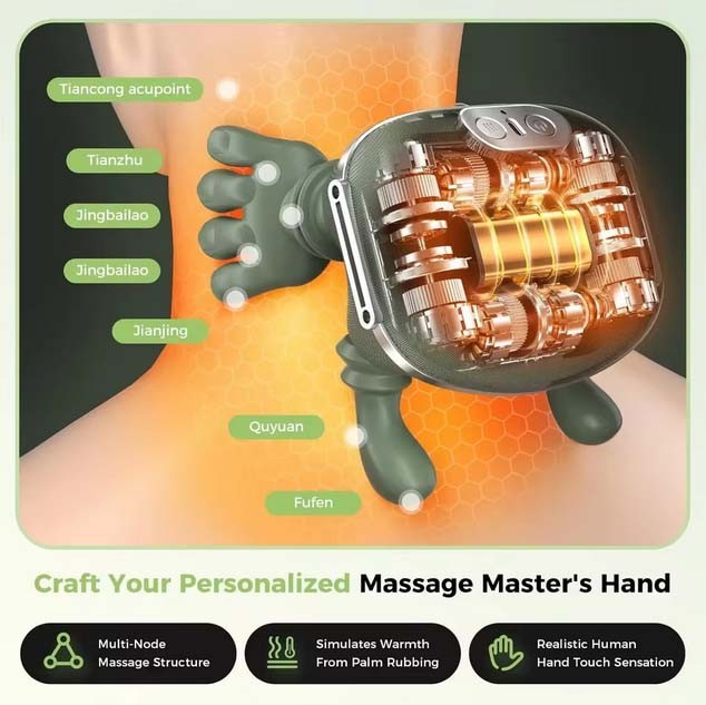 Bionic Neck Shoulder Massager Multifunctional 3-Level Cervical Heating Kneading