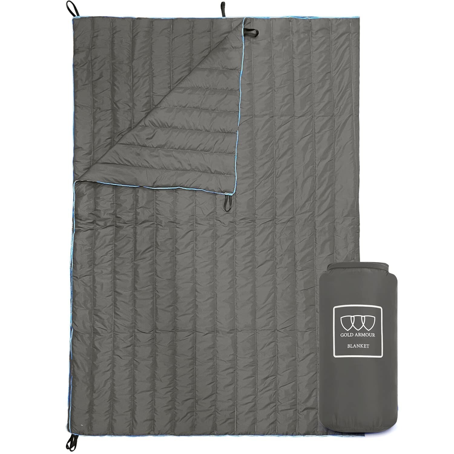 Camping Blanket - Puffy, Packable, Lightweight 55 X 78 for Beach Stadium Camp
