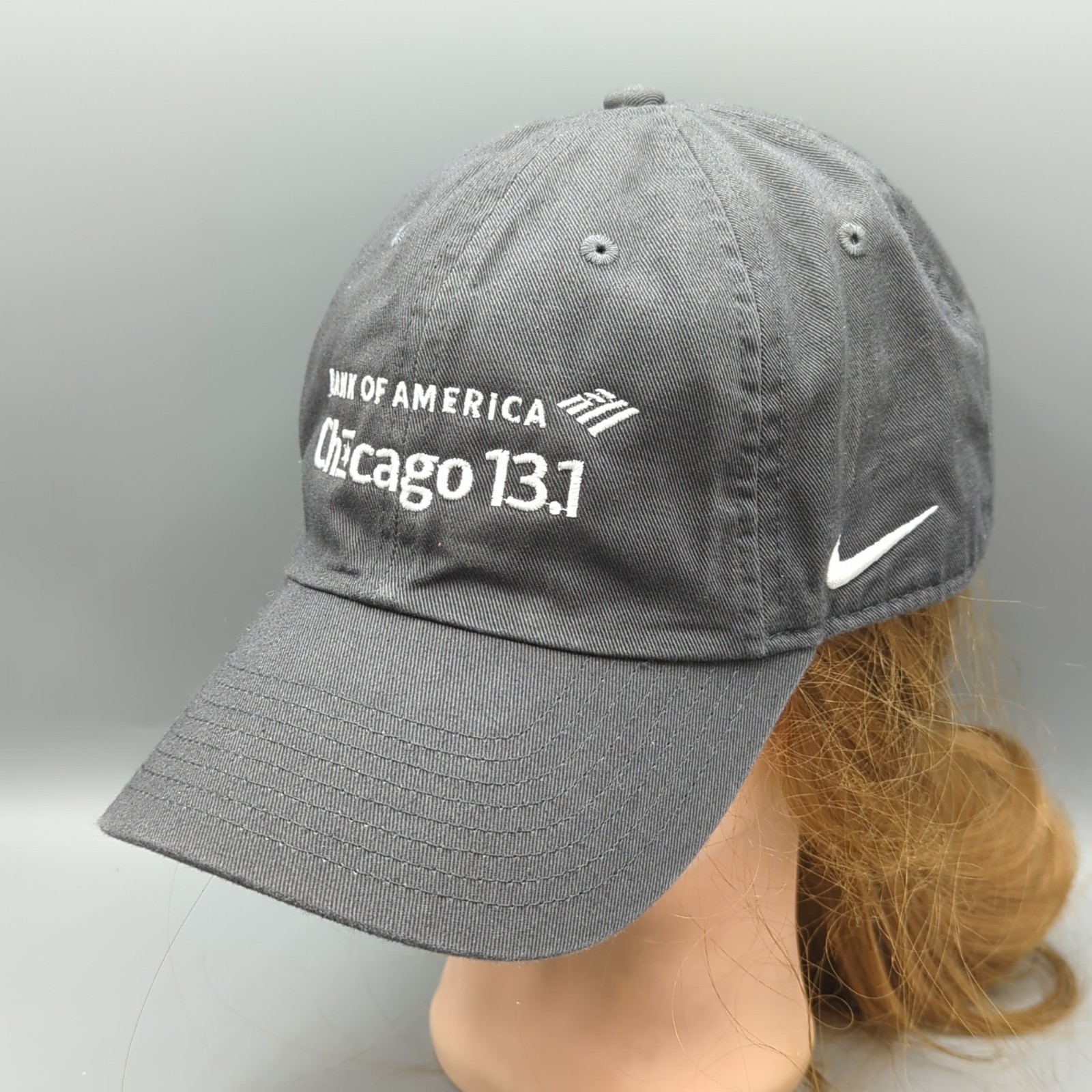 Bank of America Chicago 13.1 Nike Heritage86 Running Hat Cap Cotton Dark Gray
