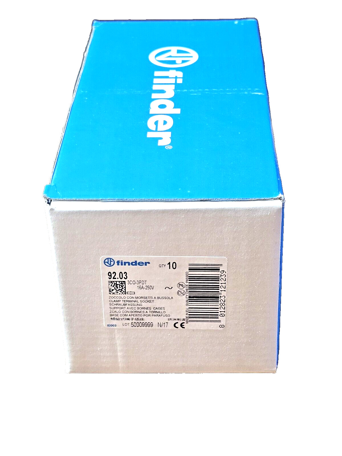 *1 Box of 10* FINDER 92.03 NSFP 16A 250V 3CO-3PDT Relay Base