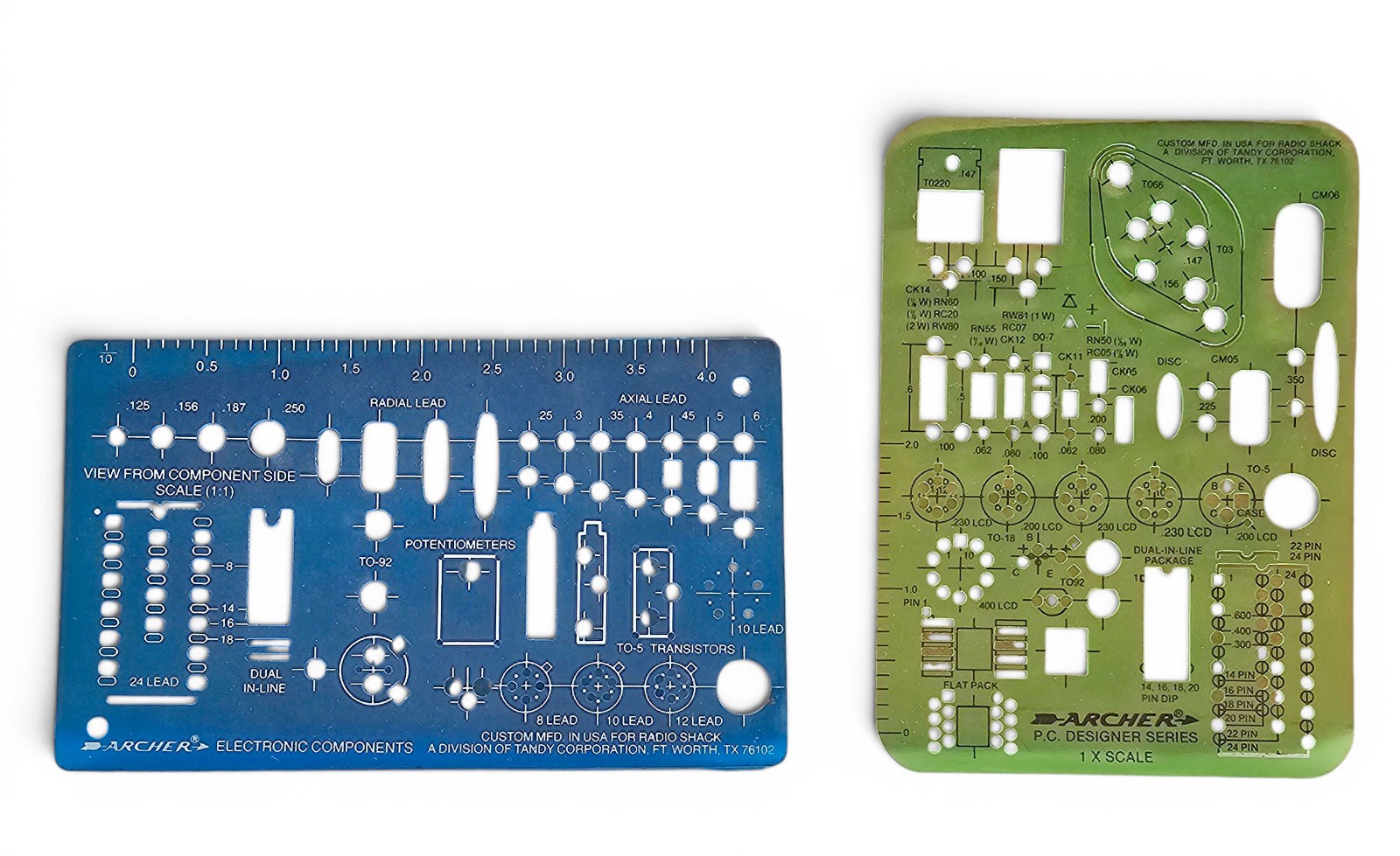 Archer Radio Shack Stencil Sheets: PC Designer Series; Electronic Components
