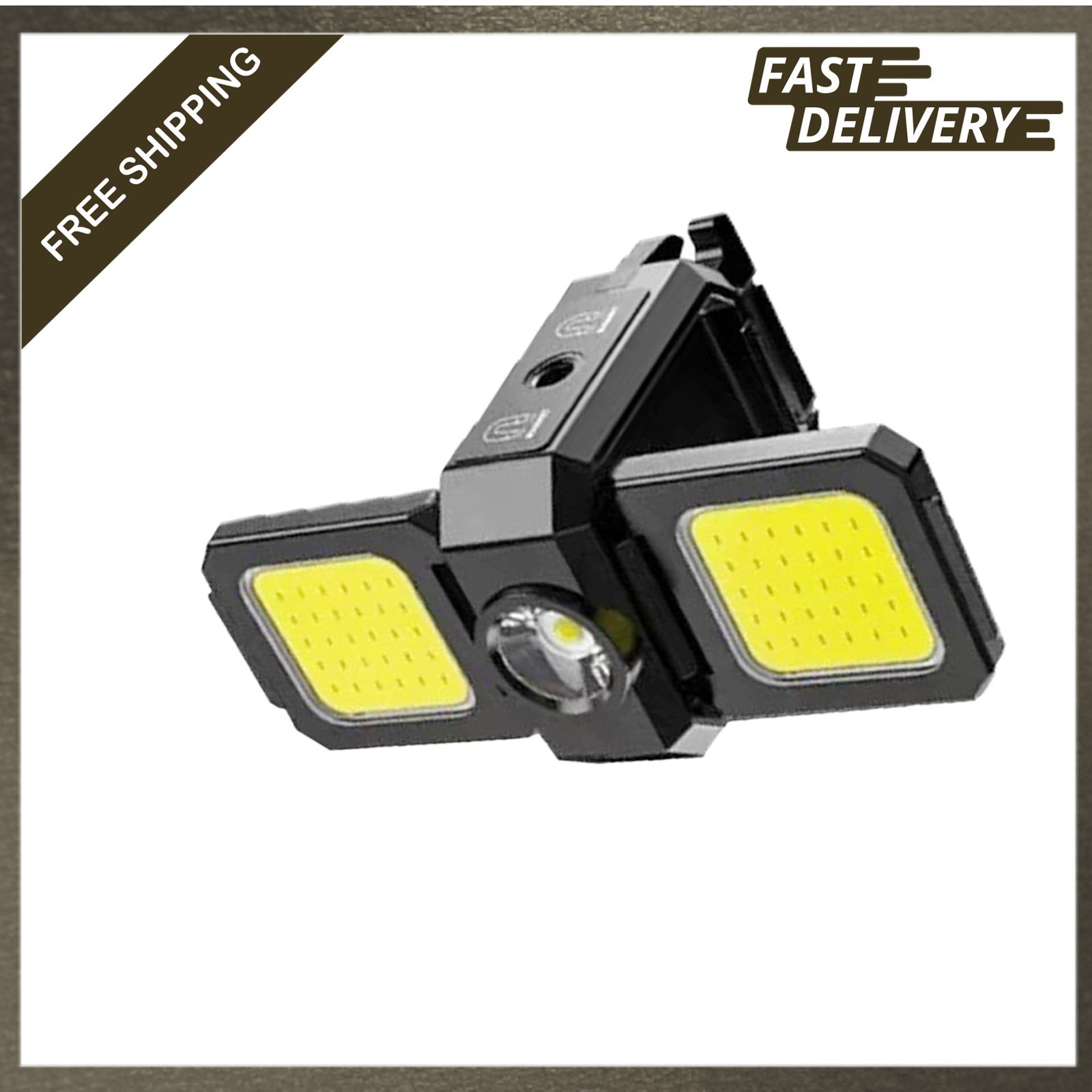 Rechargeable 2-Sided LED Keychain Work Light with Bottle Opener for Camping