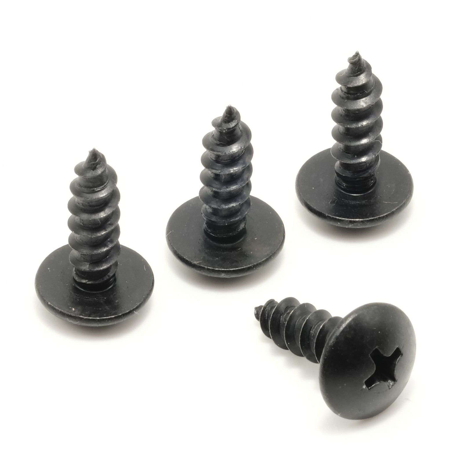 Stainless Screws for Honda 93913-15420 License Plates (Set of 4, Black)
