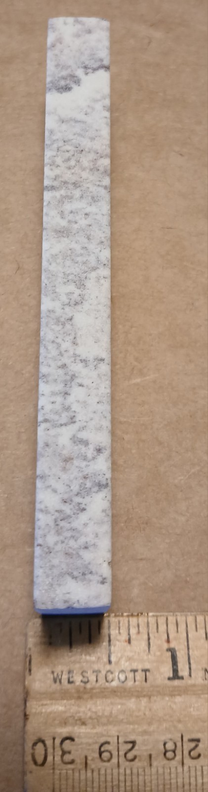4"x 1"x 1/2" Soft Washita Pen Knife Stone In Leather Pouch, Oilstone, Whetstone
