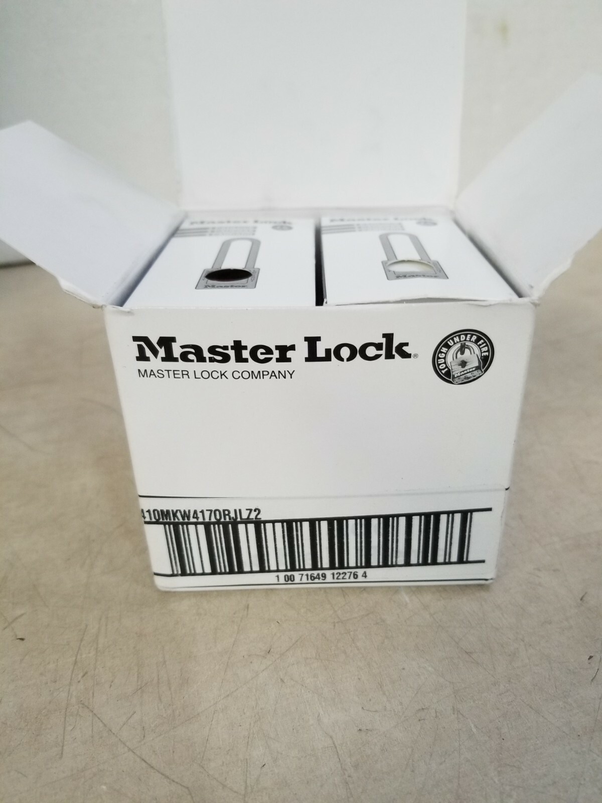 LOT OF 6 MASTER LOCK 410MKW417ORJ SAFETY PADLOCK, MASTER KEYED KEY, ORANGE