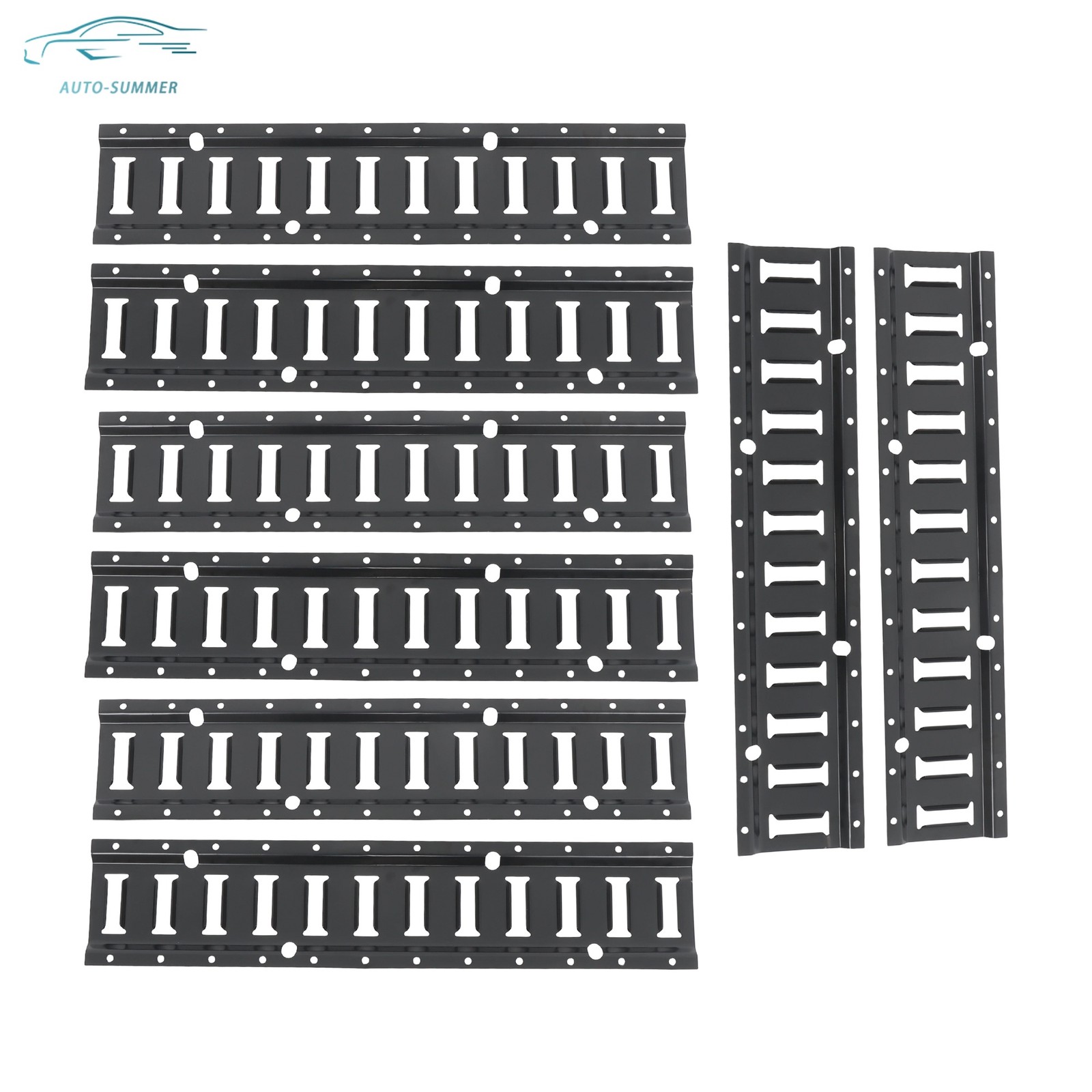 Durable 8 Pack 2' E Track Tie Down Rail Syste Portable Multi Purpose Black New