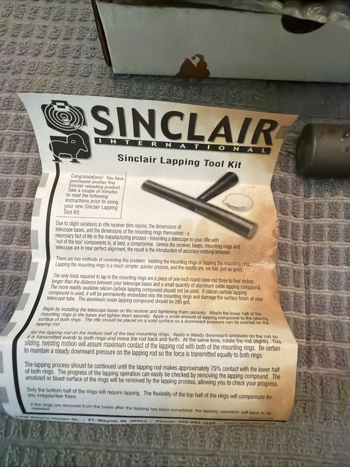 Sinclair International LAP-3 30mm Scope Ring Lapping Tool Kit -