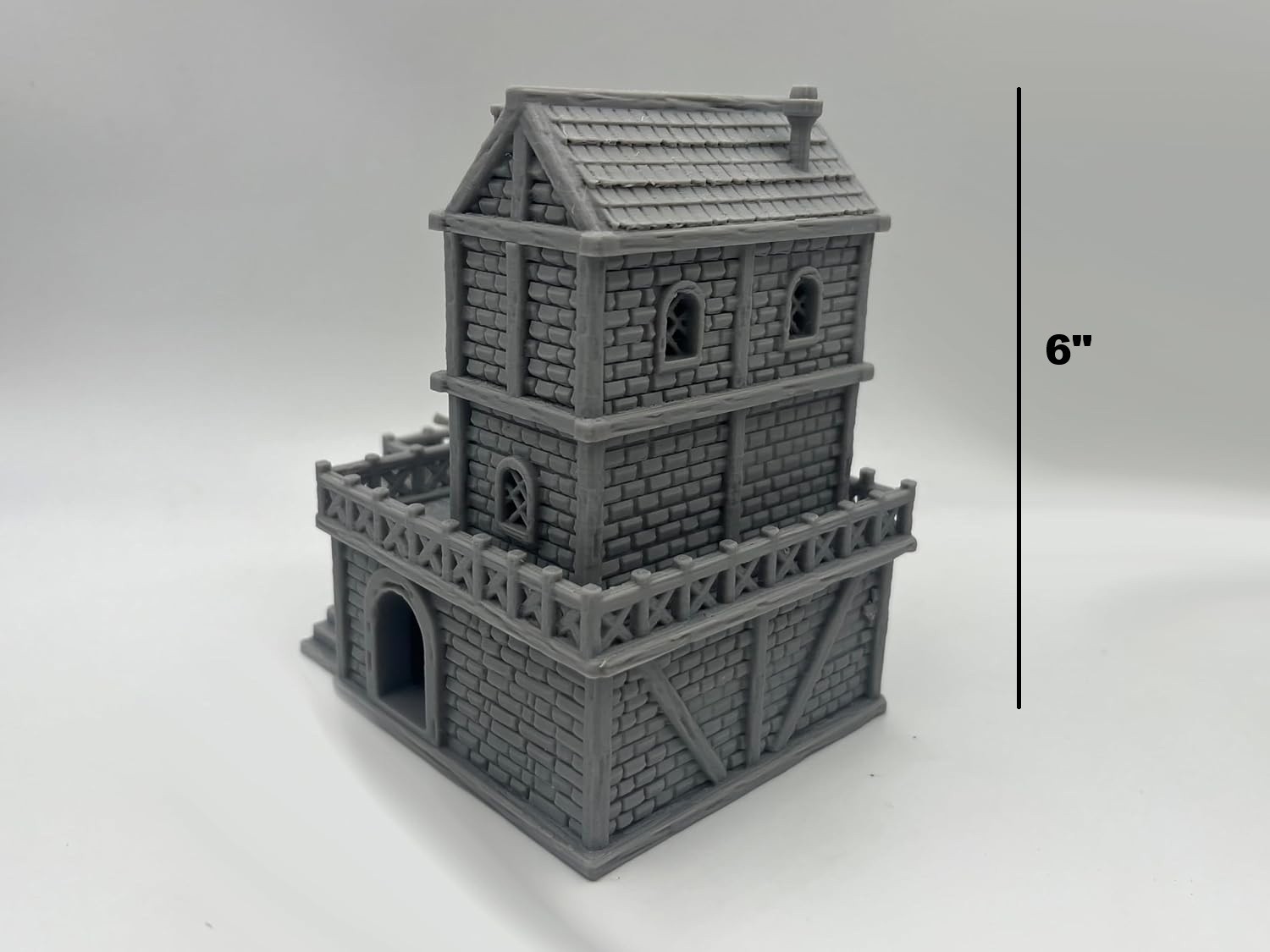 Middle Ages Medieval Architectural Terrain Set for 18-28mm Miniatures, 6"x4"x3"