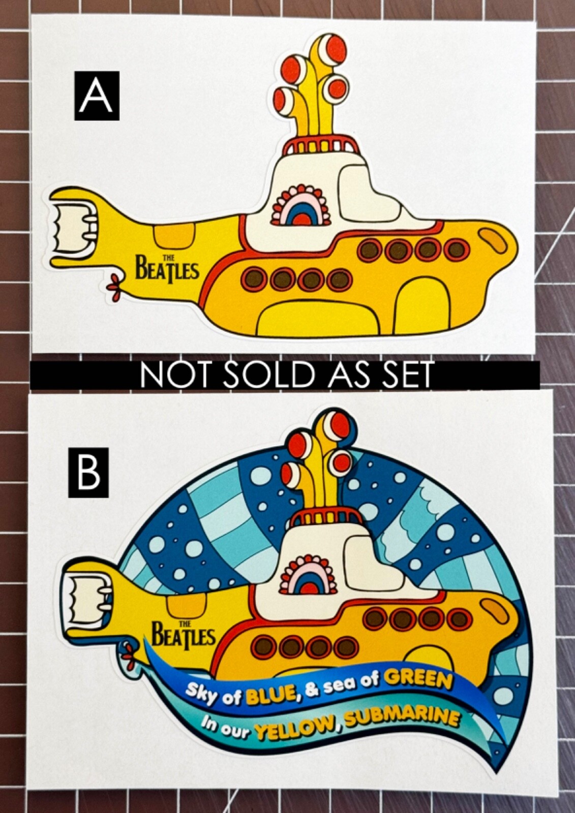 The Beatles: Yellow Submarine Decals  (Not sold as set)