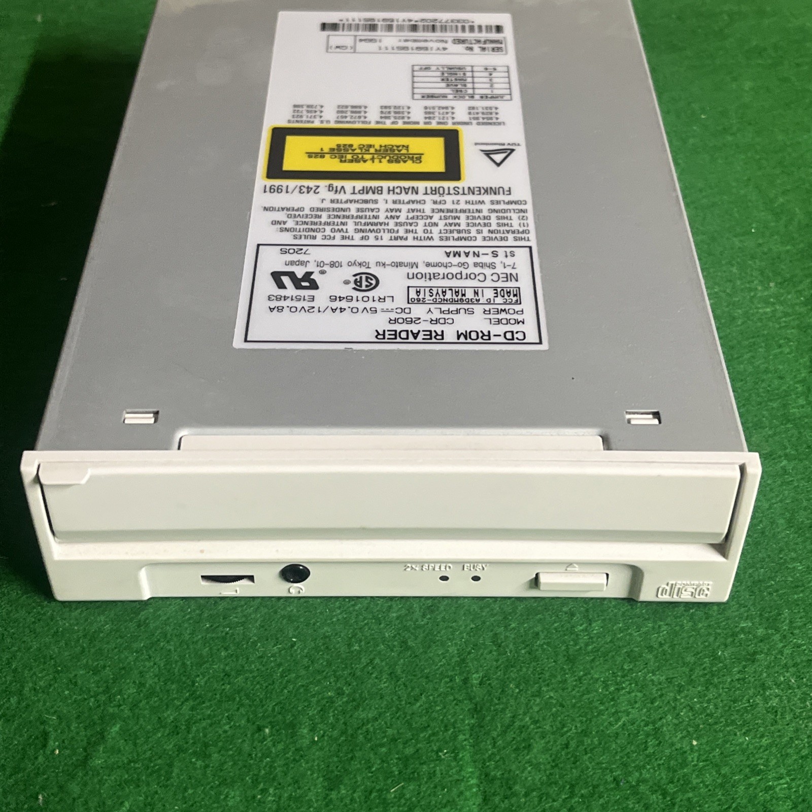 CD-ROM Drive NEC CDR-260 ** 8-bit IDE Interface ** vintage 1994 @4A