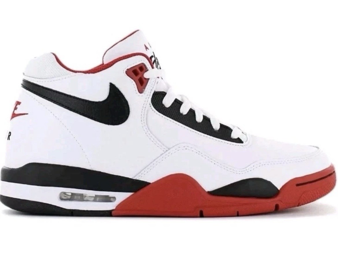 Nike Air Flight Legacy Mid Men's Shoes Sneakers Athletic White Red BQ4212-100