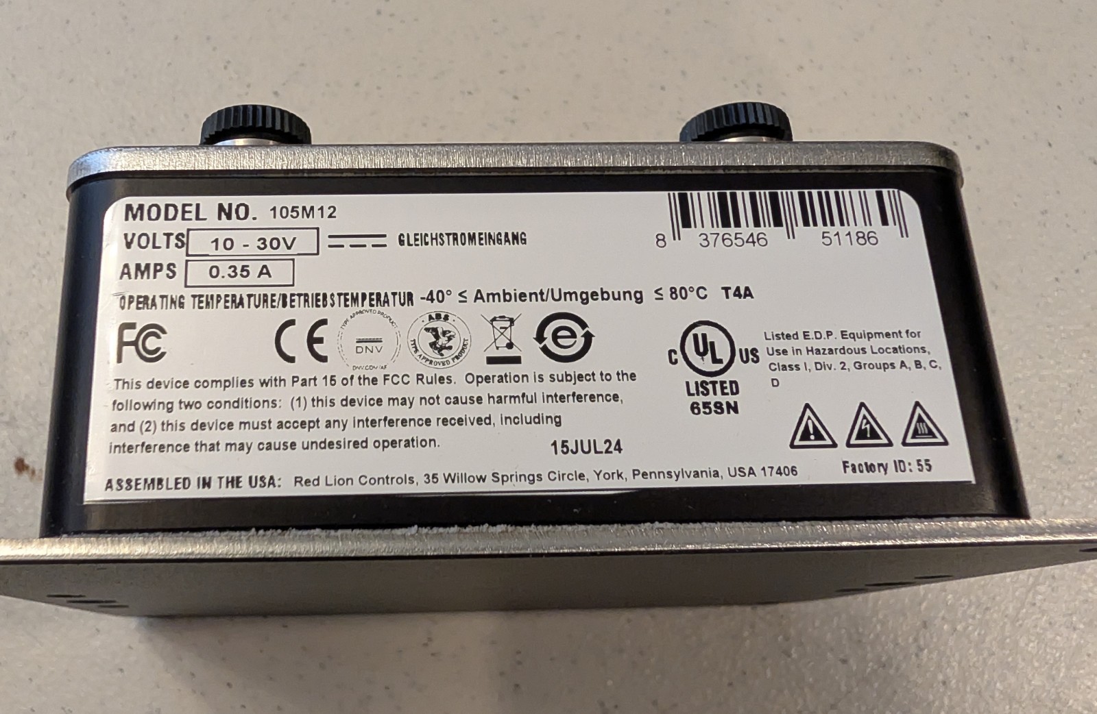 N-TRON 105M12 Industrial Ethernet Switch