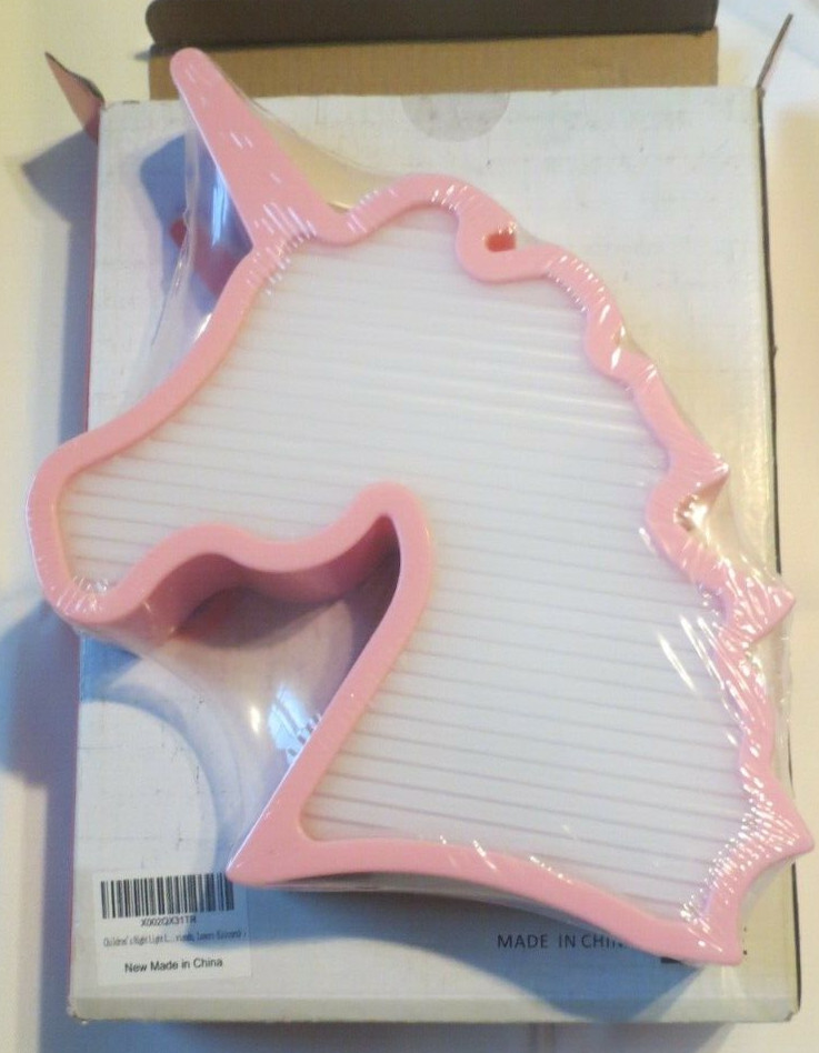 Pink 10" Unicorn Battery  Night Light with Message Board New