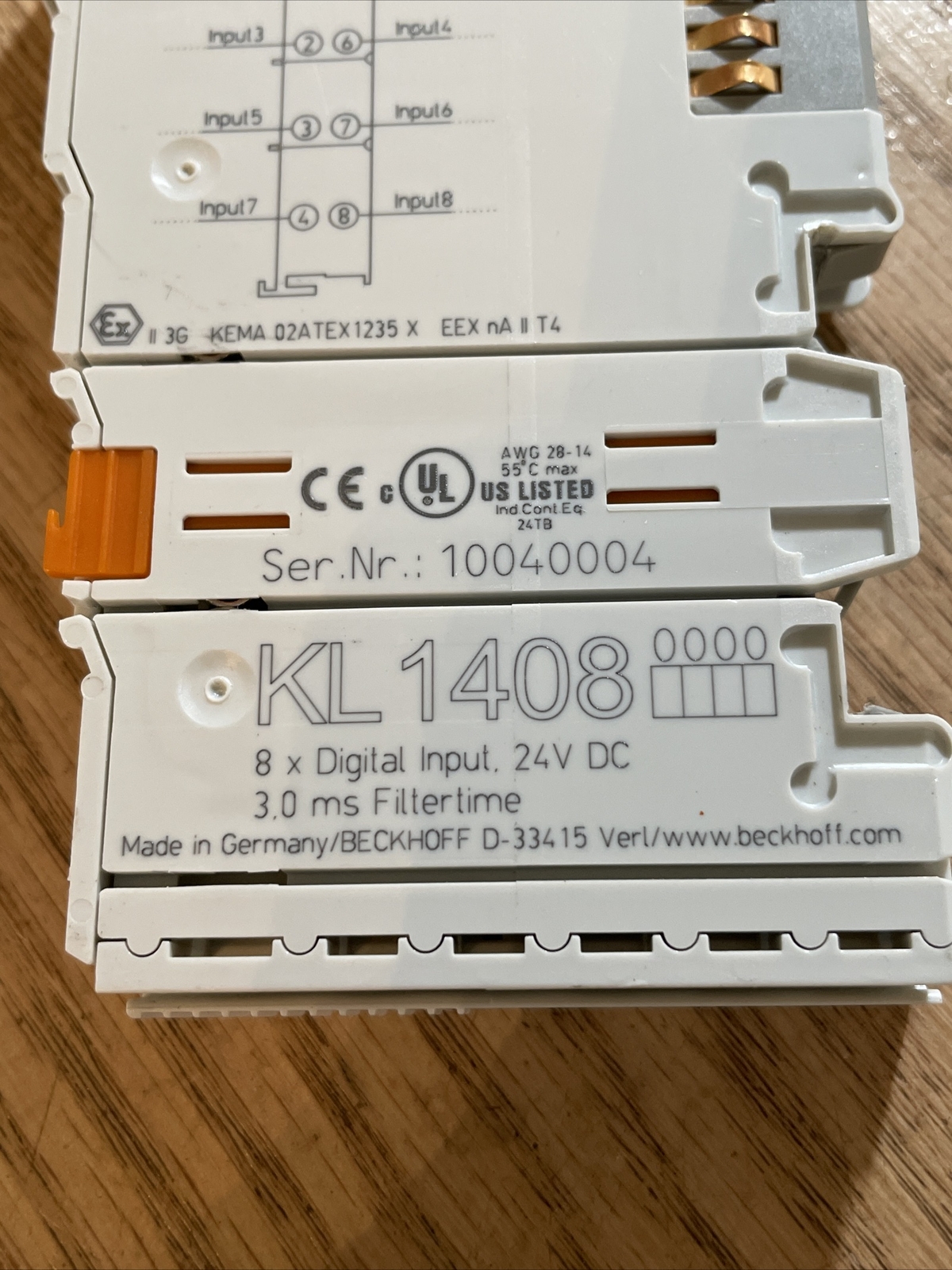 BECKHOFF KL1408 KL 1408 PLC Moudule Digital Input Terminal