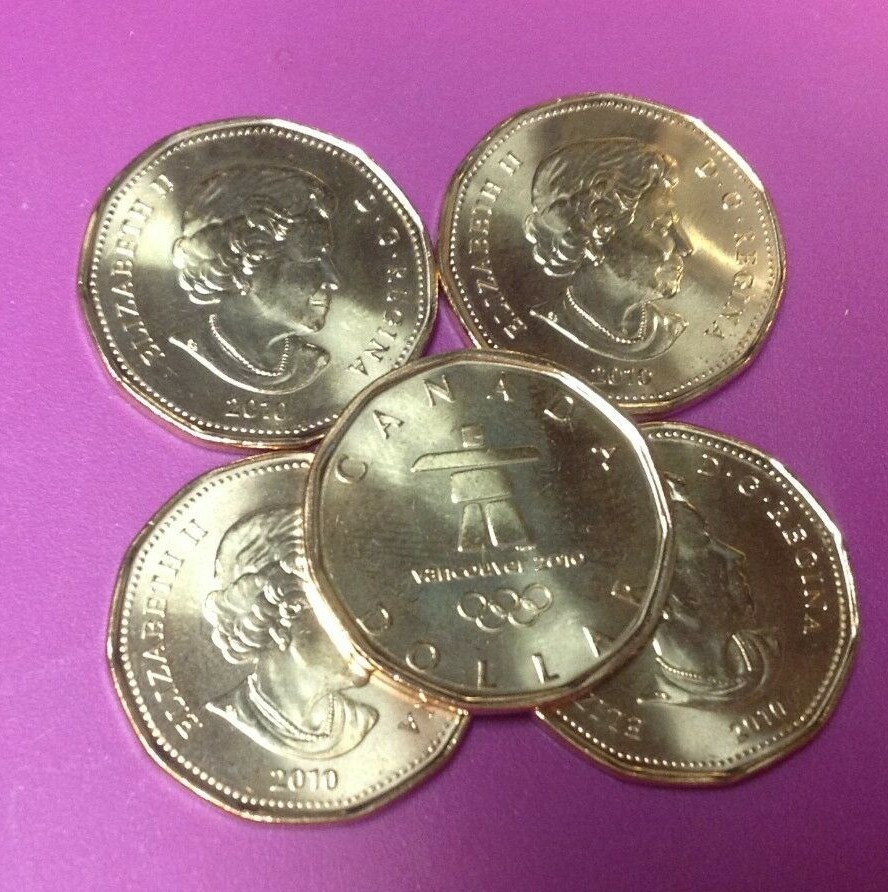 Brilliant Uncirculated 2010 Canada Jubilee Dollar From Mint Roll