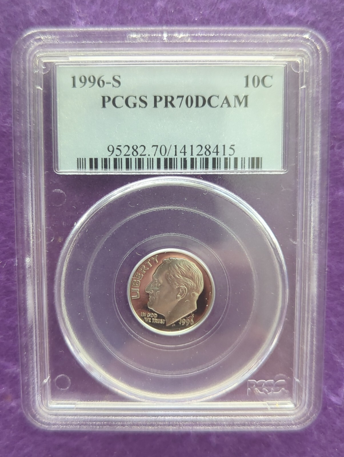 1996 S PCGS PR70 DCAM Dime 10c 10 Cents Vintage SLAB