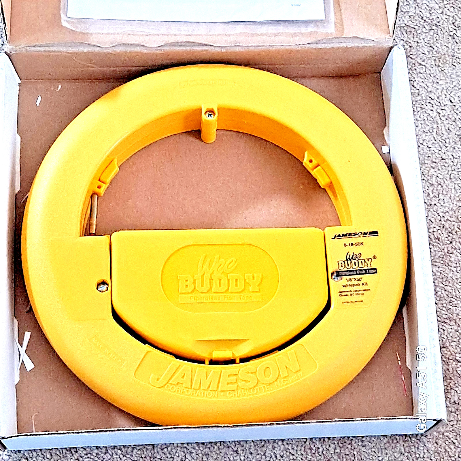 Jameson 8-18-50K Wee Buddy Fish Tape W/ 50 Ft. Of 1/8" Fiberglass Rod NEW NOS