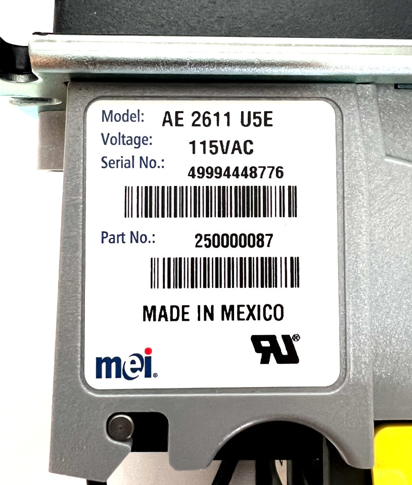 MARS MEI AE 2611 U5E 115V Bill Validator Acceptor $1 $5 $10 $20