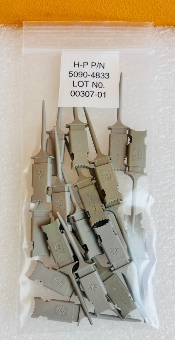 HP Agilent 5090-4833 (5090-4356) (Pack of 20) SMT Mini IC Grabber Clips. New!