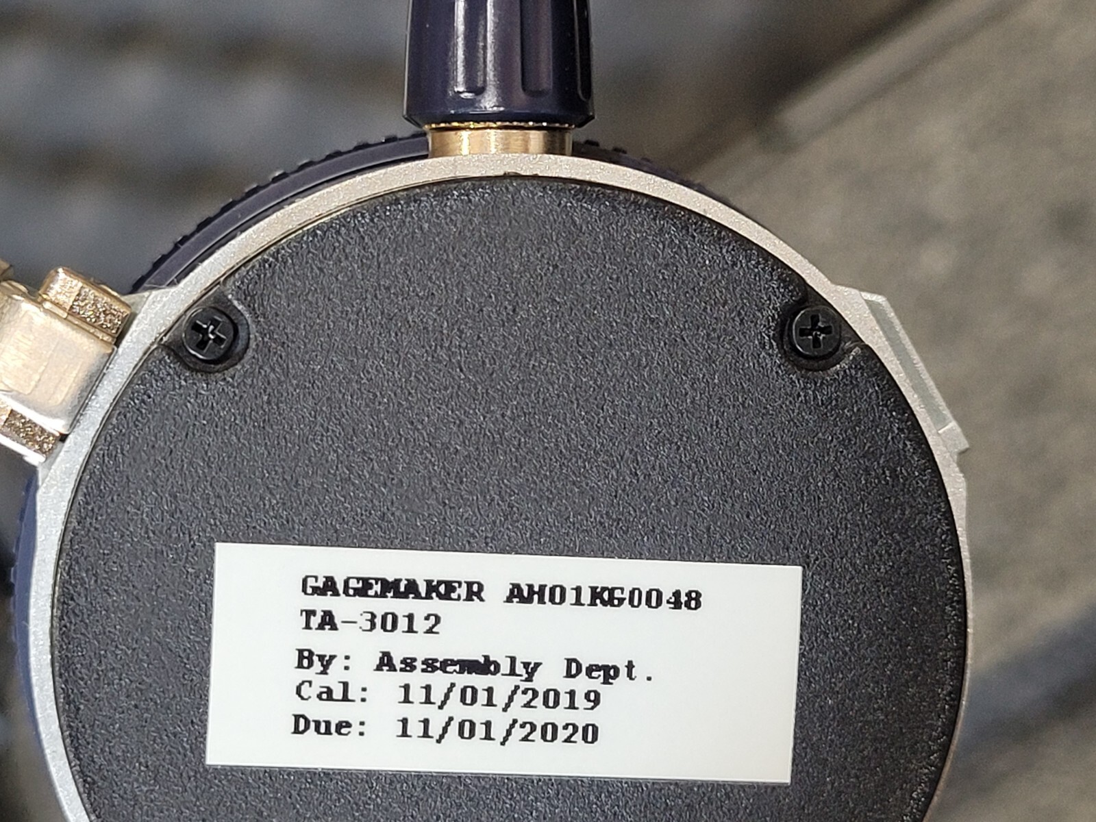 Gagemaker TA-3012 Internal Thread Addendum Gage T.072
