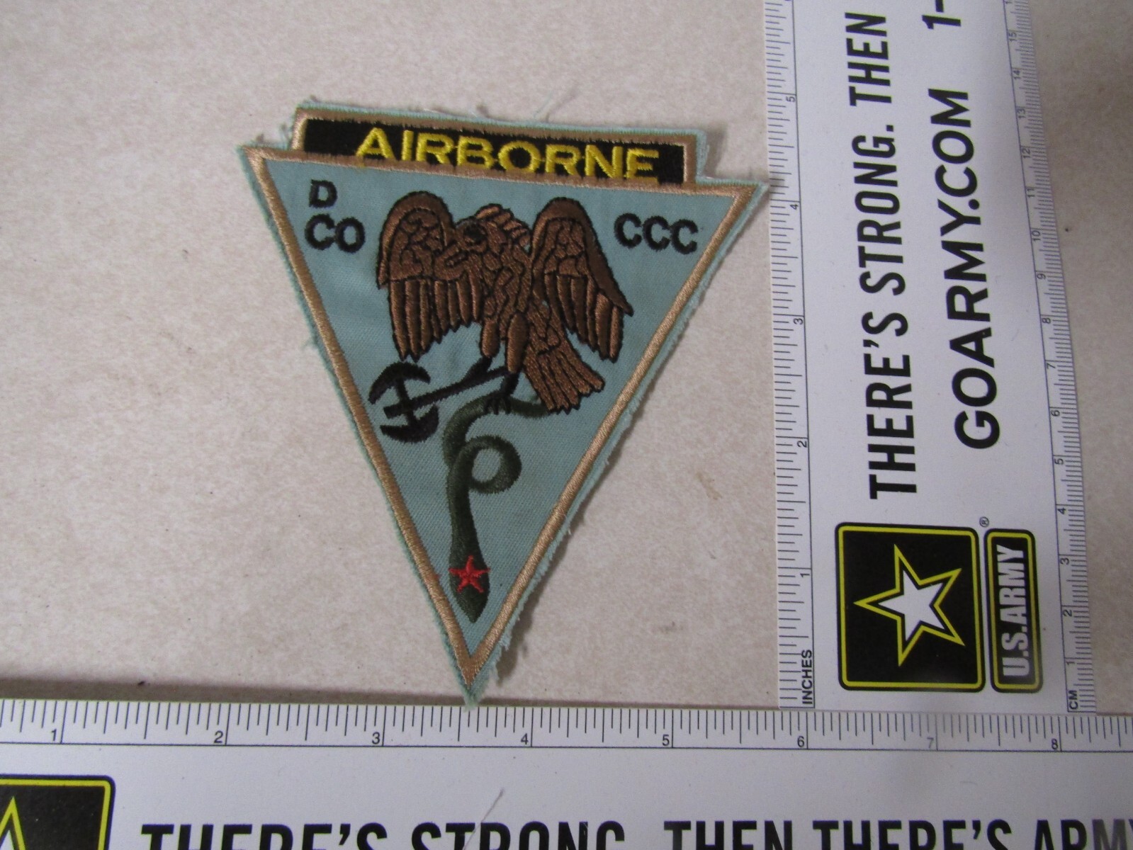 MILITARY PATCH SEW ON OLD VIETNAM ERA 5TH SPECIAL FORCES GROUP D CO AIRBORNE CCC
