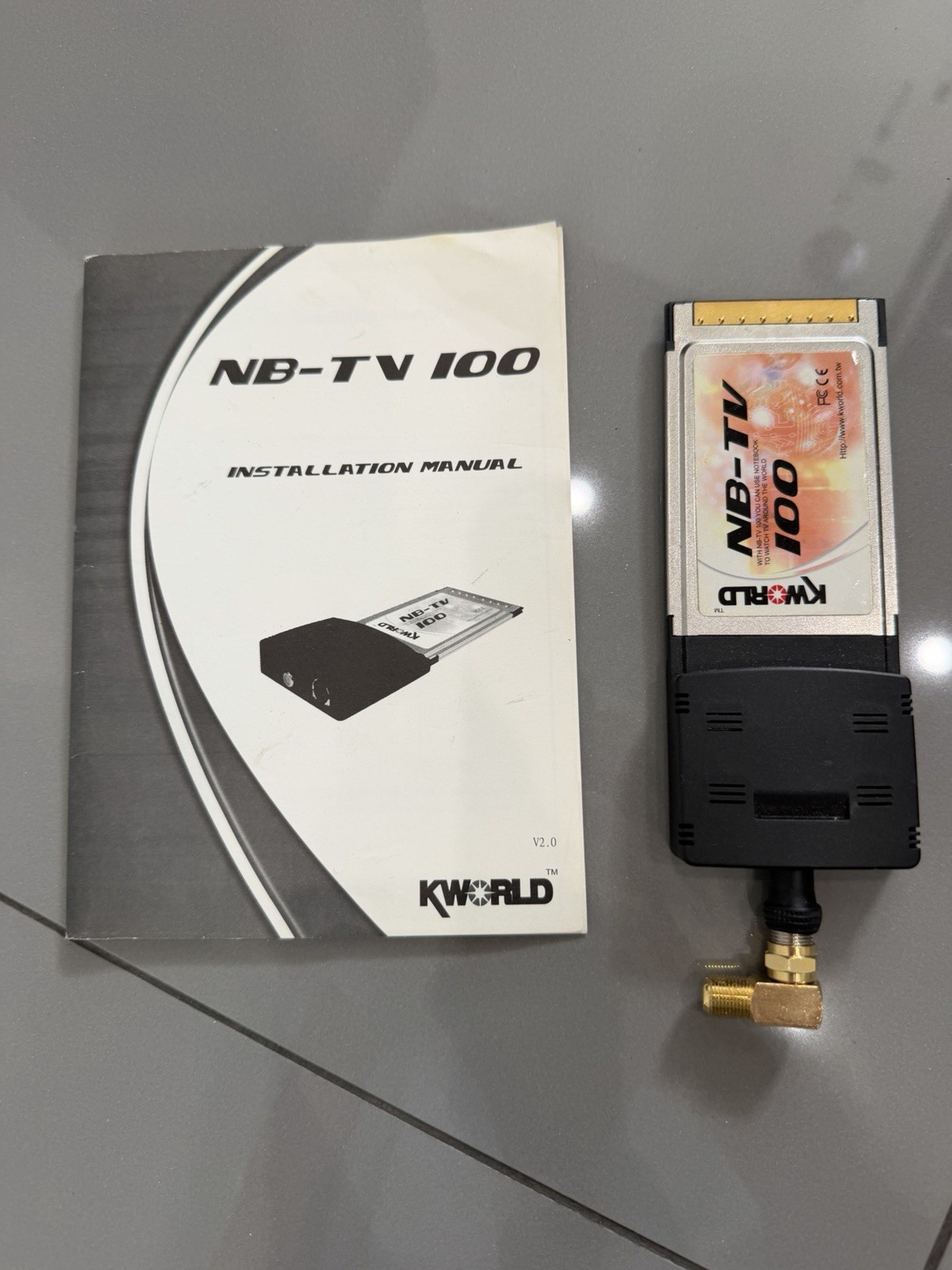 KWorld NB-TV 100 TV Tuner CardBus PCMCIA Card Model NB-TV 100 MPN NB-TV 100